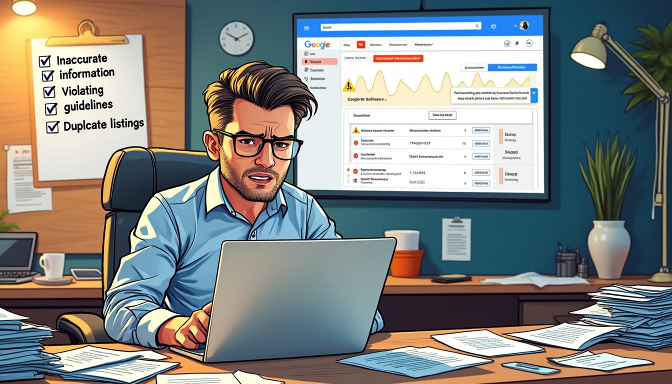 Raisons de suspension d’une fiche Google My Business