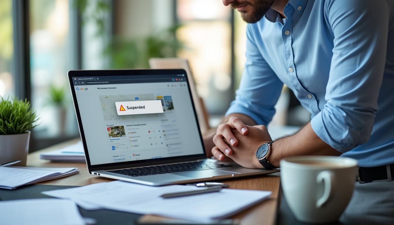 Suspension de compte Google lié à une fiche Google My Business